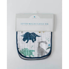 Load image into Gallery viewer, Muslin Classic Bib - Dino Friends (3 pack)