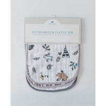 Load image into Gallery viewer, Muslin Classic Bib - Forest Friends (3 pack)