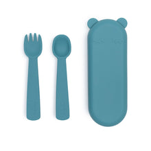 Load image into Gallery viewer, Feedie Fork & Spoon Set | Blue Dusk