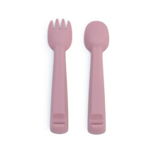 Load image into Gallery viewer, Feedie Fork & Spoon Set | Dusty Rose