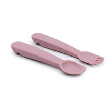 Load image into Gallery viewer, Feedie Fork & Spoon Set | Dusty Rose