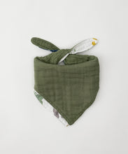 Load image into Gallery viewer, Reversible Muslin Bandana Bib - Dino Friends