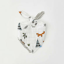 Load image into Gallery viewer, Reversible Muslin Bandana Bib - Forest Friends