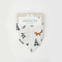 Load image into Gallery viewer, Reversible Muslin Bandana Bib - Forest Friends