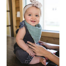 Load image into Gallery viewer, Reversible Muslin Bandana Bib - Tropical Leaf