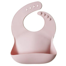 Load image into Gallery viewer, Mushie Silicone Baby Bib | Blush