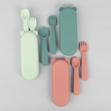 Load image into Gallery viewer, Feedie Fork & Spoon Set | Mint