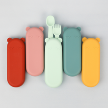 Load image into Gallery viewer, Feedie Fork & Spoon Set | Mint