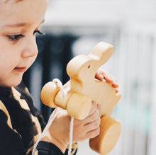 Load image into Gallery viewer, Hopping Bunny Pull Toy