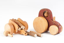 Load image into Gallery viewer, Vintage Tractor with Trailer