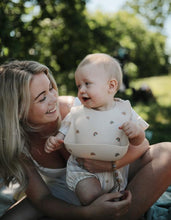 Load image into Gallery viewer, Mushie Silicone Baby Bib | Rainbow