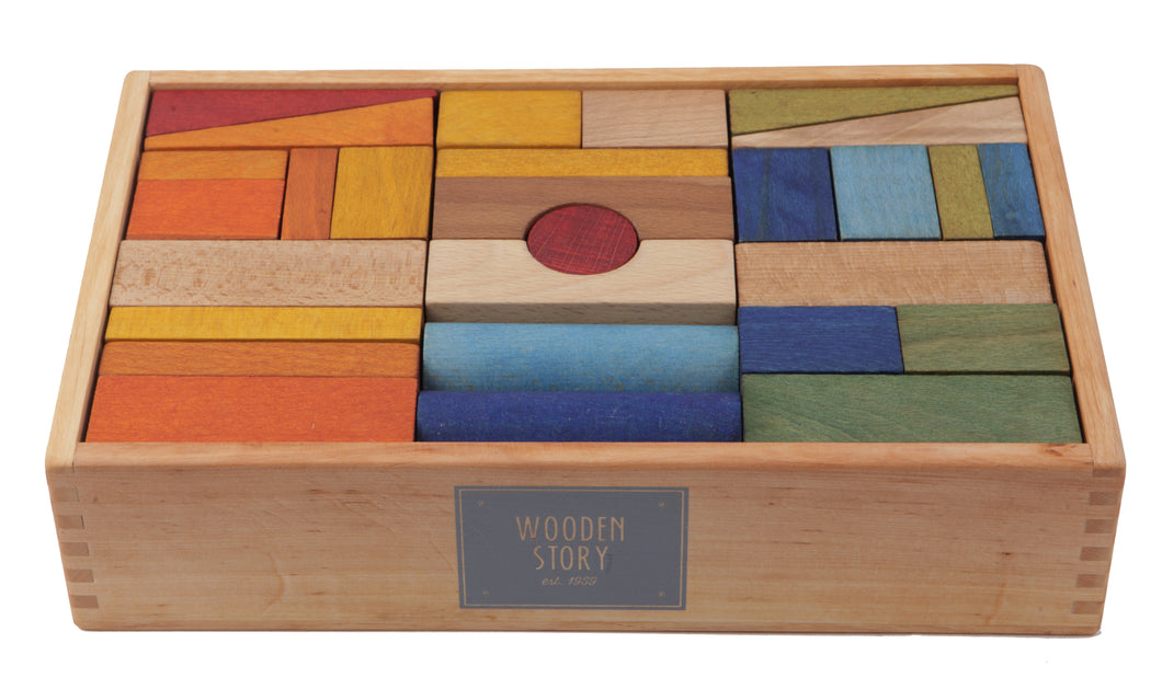 Wooden Story - Extra Large Rainbow Blocks in Tray 63pc