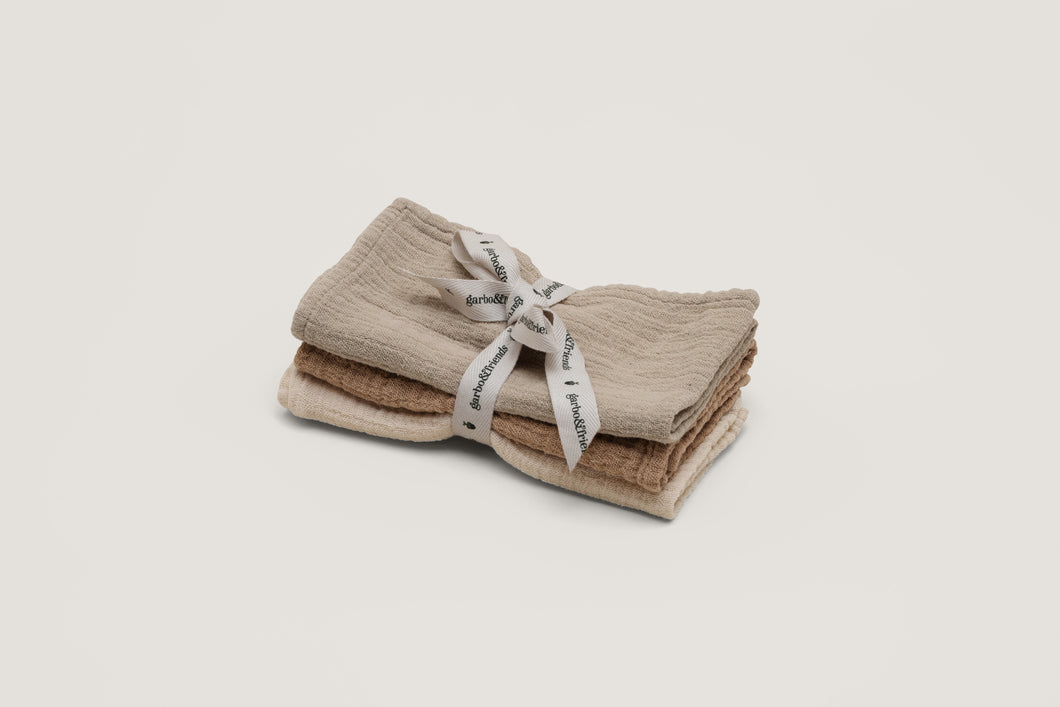 Muslin Burp Cloth 3 pcs | Olive