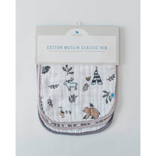 Load image into Gallery viewer, Muslin Classic Bib - Forest Friends (3 pack)
