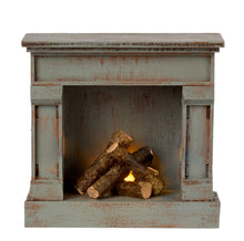 Load image into Gallery viewer, Maileg Miniature Fireplace - Vintage Blue
