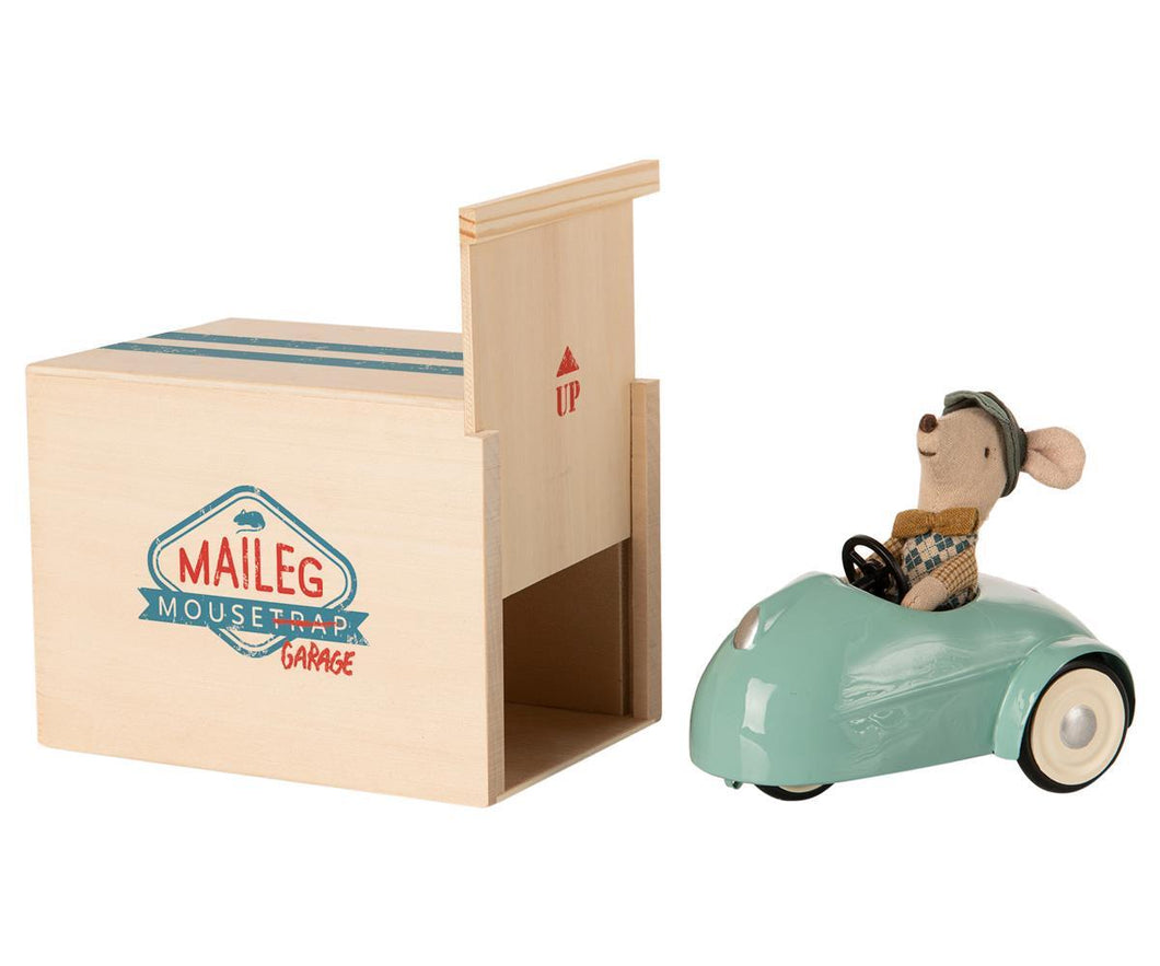 Maileg Mouse Car & Garage - Blue