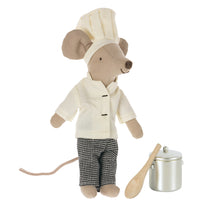 Load image into Gallery viewer, Maileg Chef Mouse with Pot &amp; Spoon
