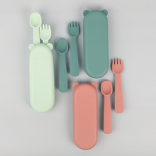 Load image into Gallery viewer, Feedie Fork &amp; Spoon Set | Mint
