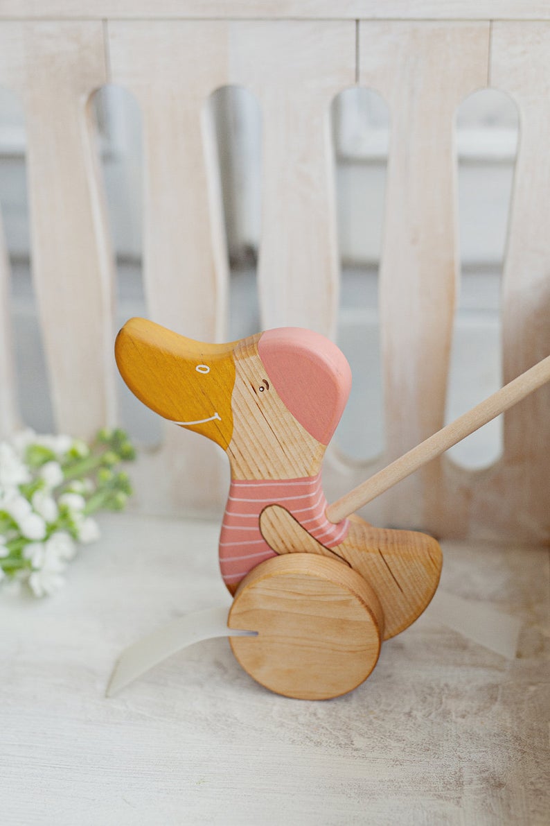 Duck Push Toy | Pink
