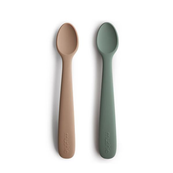 Mushie Silicone Feeding Spoons | Dried Thyme/Natural