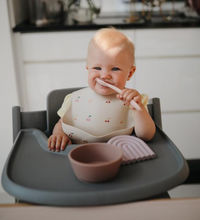 Load image into Gallery viewer, Mushie Silicone Feeding Spoons | Stone/Cloudy Mauve
